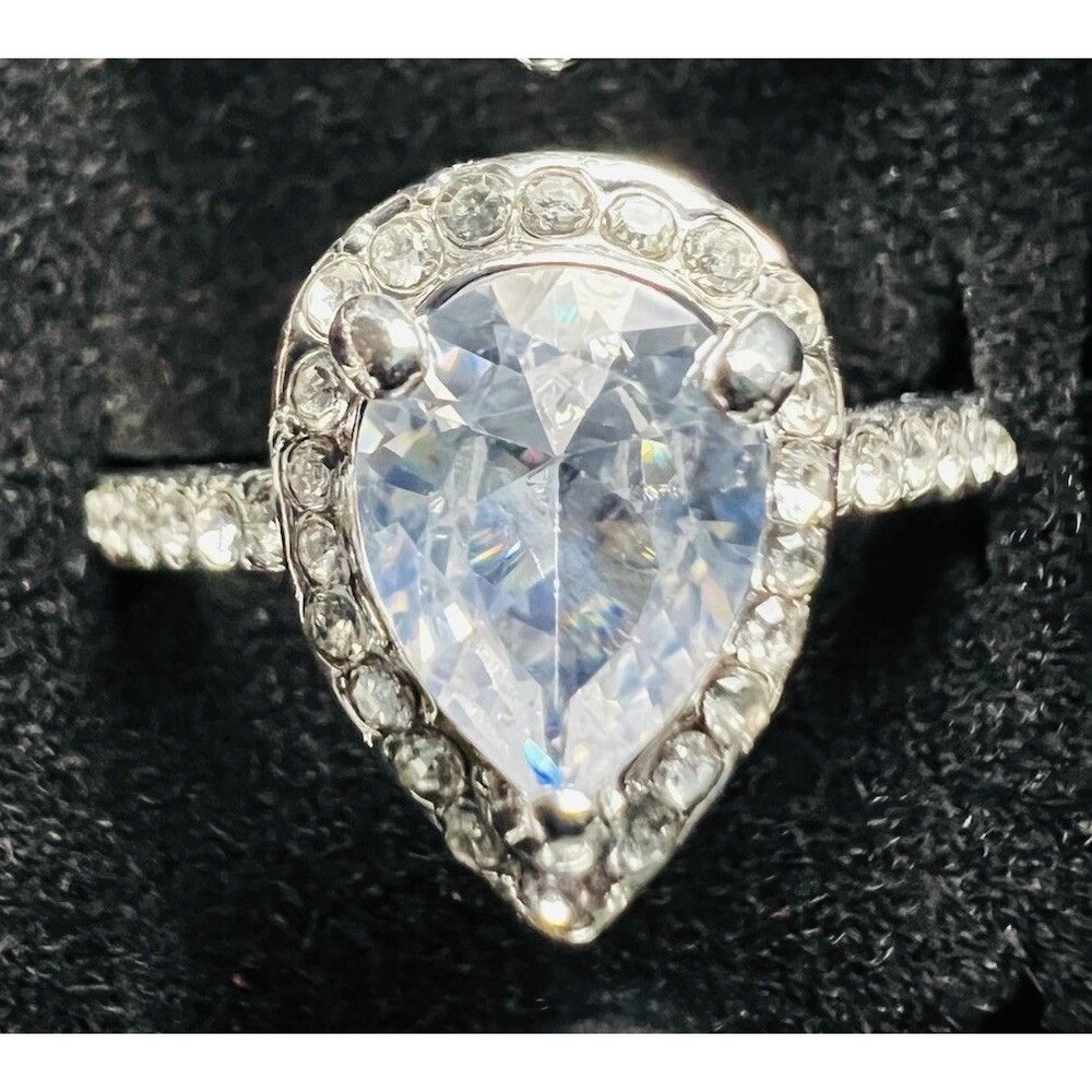 925 Sterling Silver Plated Cubic Zirconia Ring